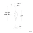 WAC Lighting PD-535 Tribeca 4-CCT LED Mini-Pendant, Aluminum