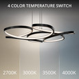 WAC Lighting PD-595 Klover 4-CCT LED Pendant, Aluminum