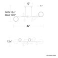 WAC Lighting PD-835 Satalite 4-CCT LED Linear Pendant
