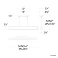 WAC Lighting PD-994 Bastone 4-CCT LED Linear Pendant, Aluminum