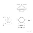 WAC Lighting WS104609 104609 Ellaria LED Wall Sconce, Aluminum & Opal Glass