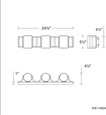 WAC Lighting WS1146 Circle Line 4-CCT LED Bath Vanity & Wall Light