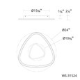 WAC Lighting WS-315 Mandala 4-CCT LED Wall Sconce, Aluminum