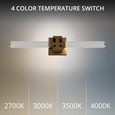 WAC Lighting WS-855 Ripple 4-CCT LED Bath Vanity & Wall Sconce, Aluminum with Textured Glass