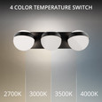 WAC Lighting WS-875 Tripoli 4-CCT LED Bath Vanity Wall Light, Opal Glass