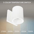 WAC Lighting W4 Zoron 5-CCT LED Outdoor Wall Light, Die-Cast Aluminum