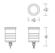 WAC Lighting 2-ILCS Colorscaping 12V RGBWW LED Indicator Light, Aluminum