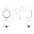 WAC Lighting 5812-CS Colorscaping 12V LED RGBWW Grand Accent Spot Light, Solid Brass