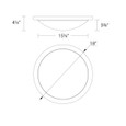 WAC Lighting FM-2522 Dew 18" LED 5-CCT Selectable Flush Mount