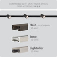 WAC Lighting Charge 8010 LED Adjustable Track Head, 5-CCT Selectable, 9W