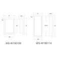 WAC Lighting WS-W1901-CS Vega LED 5-CCT Wall Sconce, Indoor/Outdoor