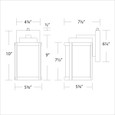 WAC Lighting WS-2501 Lantern LED Indoor/Outdoor Wall Light, CCT Selectable