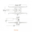 WAC Lighting HR-8H-MR16 2.5in Low Voltage Recessed Housing Kit with MR16 LED Lamp