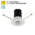 WAC Lighting Ion 2in 5-CCT Selectable LED Recessed Downlight, Wet Location