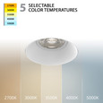 WAC Lighting Kenric 3.5in 5-CCT Selectable LED Recessed Downlight, 90 CRI