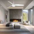 WAC Lighting F-110 Ferris 3-Blade Smart LED Ceiling Fan, Wet Rated
