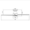 Modern Forms FH-W2004 Tip Top 3-Blade Flush Mount Ceiling Fan, Wet Rated Aluminum