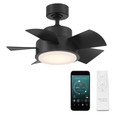 Modern Forms FR-W1802 Vox 5-Blade DC Ceiling Fan, LED, Matte Black