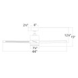 Modern Forms FR-W1803 Axis 44-Inch 3-Blade Smart Ceiling Fan, Bronze