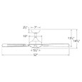 Modern Forms FR-W1819 Mykonos 52" 3-Blade DC Ceiling Fan