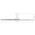 Modern Forms FR-W2301 Roboto XL 70" 8-Blade Smart DC Ceiling Fan, Brushed Nickel