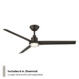 Modern Forms FR-W2501 Bolo 3-Blade Smart Ceiling Fan, DC Motor