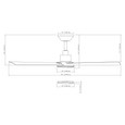 Modern Forms FR-W2501 Bolo 3-Blade Smart Ceiling Fan, DC Motor