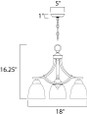 Maxim Lighting Axis 3-Light Chandelier