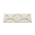 Panduit ABM4H-A-L 4-Way Adhesive-Mount Cable Tie Mount, Nylon 6.6, White
