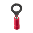 Panduit EV18 StrongHold Insulated Ring Terminal, Vinyl, Red, 22-18 AWG