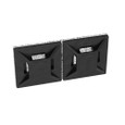 Panduit ABMM-AT-D0 4-Way Cable Tie Mount, Black ABS, Acrylic Adhesive-Backed