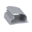Panduit LC10-A-L8 Latching Wire Clip, PVC, Light Gray