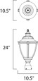 Maxim Lighting Morrow Bay Cast 3-Light Outdoor Pole/Post Lantern