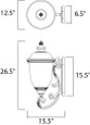 Maxim Lighting Carriage House DC 3-Light Outdoor Wall Lantern MAX-3424