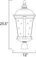 Maxim Lighting Dover VX 3-Light Outdoor Pole/Post Lantern MAX-40092