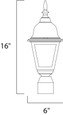 Maxim Lighting Builder Cast 1-Light Outdoor Pole/Post Lantern MAX-3006