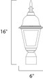 Maxim Lighting Builder Cast 1-Light Outdoor Pole/Post Lantern MAX-3006