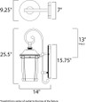 Maxim Lighting Dover LED Outdoor Wall Lantern MAX-55024