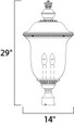 Maxim Lighting Carriage House VX 3-Light Outdoor Pole/Post Lan MAX-40421