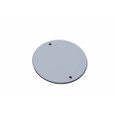 Pass & Seymour Round Outdoor Cluster Cover, Blank 3-Hole, Aluminum
