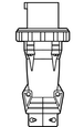 Pass & Seymour Pin & Sleeve Watertight 3-Pole 4-Wire 250V Plug, IEC 309