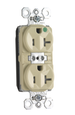 Pass & Seymour PlugTail Hospital-Grade Tamper-Resistant Duplex Receptacle, 20A 125V