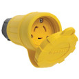 Pass & Seymour Turnlok 27W Series 20A Watertight Connector, NEMA 4X/6P, Yellow