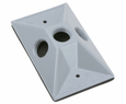 Pass & Seymour Weatherproof Cluster Cover for Single Gang Box, Aluminum