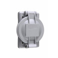 Pass & Seymour Weatherproof Lift Cover for Flanged Inlet/Outlet, Gray Thermoplastic
