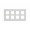 Pass & Seymour SP Series 4-Gang Thermoset Duplex Receptacle Wall Plate, White