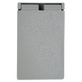 Pass & Seymour Cast Weatherproof Cover, Power Outlet Vertical, Gray