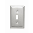 Pass & Seymour Junior Jumbo 1-Gang Toggle Wall Plate, 302/304 Stainless Steel