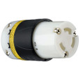 Pass & Seymour Heavy-Duty GCM Connector with LED Ground Monitoring, Black and White
