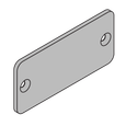 Schlage Electronics 23631823 AD/CO Series Decorative Plate with Fasteners, Exit Trim, 1.5"H x 3.25"W x .105"D, Satin Chrome